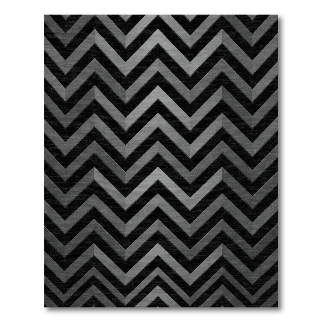 Sophisticated Charcoal Gray Chevron Geometric Rug