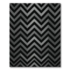 Sophisticated Charcoal Gray Chevron Geometric Rug