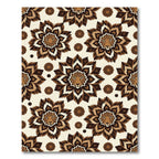 Leopard Wildflower Brown Cream Rug
