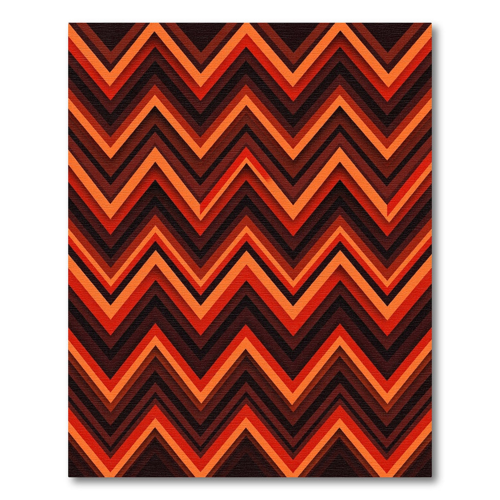 Warm Orange Chevron Layers Rug