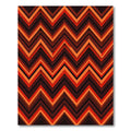 Warm Orange Chevron Layers Rug