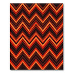Warm Orange Chevron Layers Rug