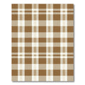 Earthy Tan and Brown Plaid Check Rug