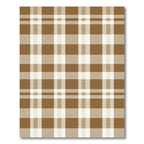Earthy Tan and Brown Plaid Check Rug