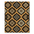 Brown and Black Geometric Diamond Rug