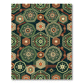 Sage Green Geometric Star Hexagon Rug
