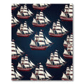 Classic Navy Sailing Ship Armada Rug