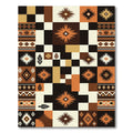 Retro Sunburst Geometric Stripe Rug