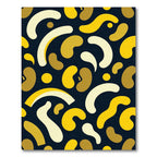 Modern Yellow Bean Abstract Shape Rug