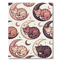 Sleeping Cats Crescent Moon Composition Rug