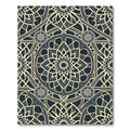 Intricate Ivory Arabesque Mandala Rug