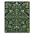 Luxurious Emerald Foliage Botanical Damask Rug