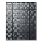 Monochrome Woven Intersecting Grid Rug