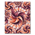 Crimson Swirl Pinwheel Tie Dye Rug