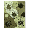 Emerald Splatter Organic Wave Rug
