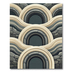 Stone Archway Abstract Wave Rug