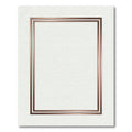 Geometric Copper Double Line Border Rug