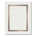 Geometric Copper Double Line Border Rug