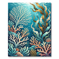 Vibrant Oceanic Coral Reef Seaweed Rug