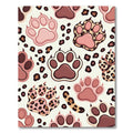 Playful Pink Leopard Animal Paw Rug