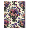 Vintage Floral Bouquet Botanical Garden Rug