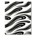 Bold Black Abstract Swirl Rug