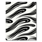 Bold Black Abstract Swirl Rug