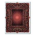 Ornate Copper Floral Baroque Medallion Rug