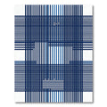 Classic Blue Plaid Stripe Rug