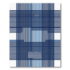 Classic Blue Plaid Stripe Rug