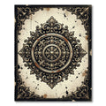 Ornate Antique Gold Filigree Medallion Rug