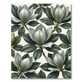 Serene Green Magnolia Floral Composition Rug