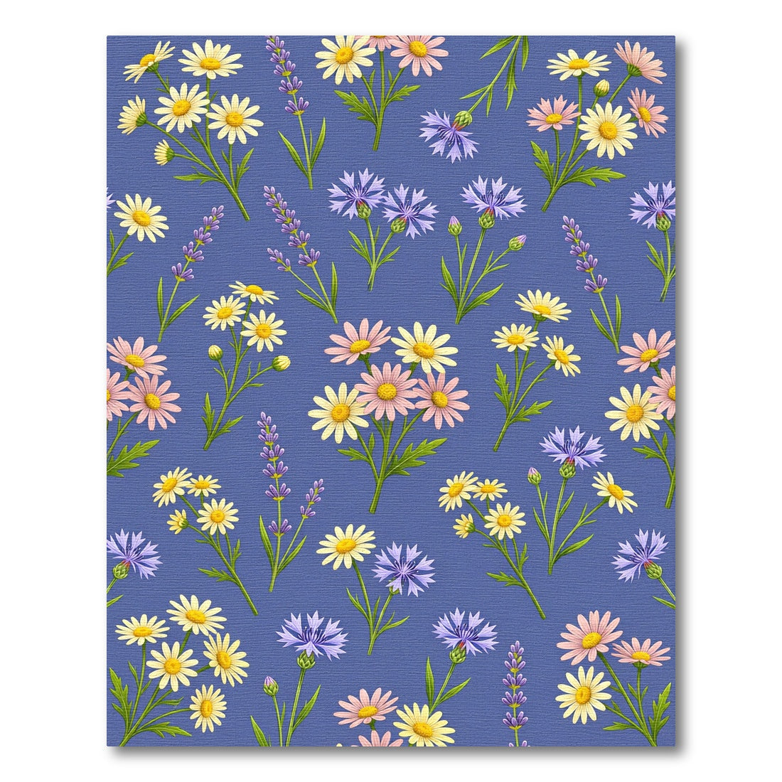 Lavender Cornflower Daisy Meadow Rug