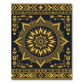 Gold Geometric Sunburst Arrow Tapestry Rug