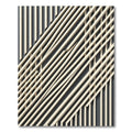 Diagonal Cream Linear Geometric Abstract Rug