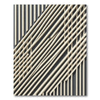 Diagonal Cream Linear Geometric Abstract Rug