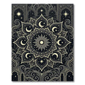 Celestial Black and Gold Mandala Rug