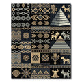 Ancient Egyptian Geometric Chain Creatures Rug