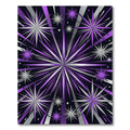Radiant Purple Silver Star Explosion Rug
