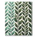 Teal Jade Branch Leaf Pattern Rug
