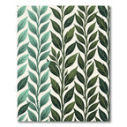 Teal Jade Branch Leaf Pattern Rug