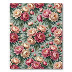 Romantic Peony Bouquet Soft Pastel Rug