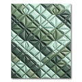 Sage Geometric Quilted Diamond Mosaic Rug