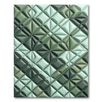 Sage Geometric Quilted Diamond Mosaic Rug