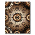 Earthy Brown Southwestern Sunburst Star Rug
