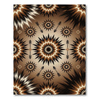 Earthy Brown Southwestern Sunburst Star Rug