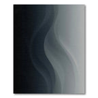 Minimalist Monochrome Gray Wavy Gradient Rug