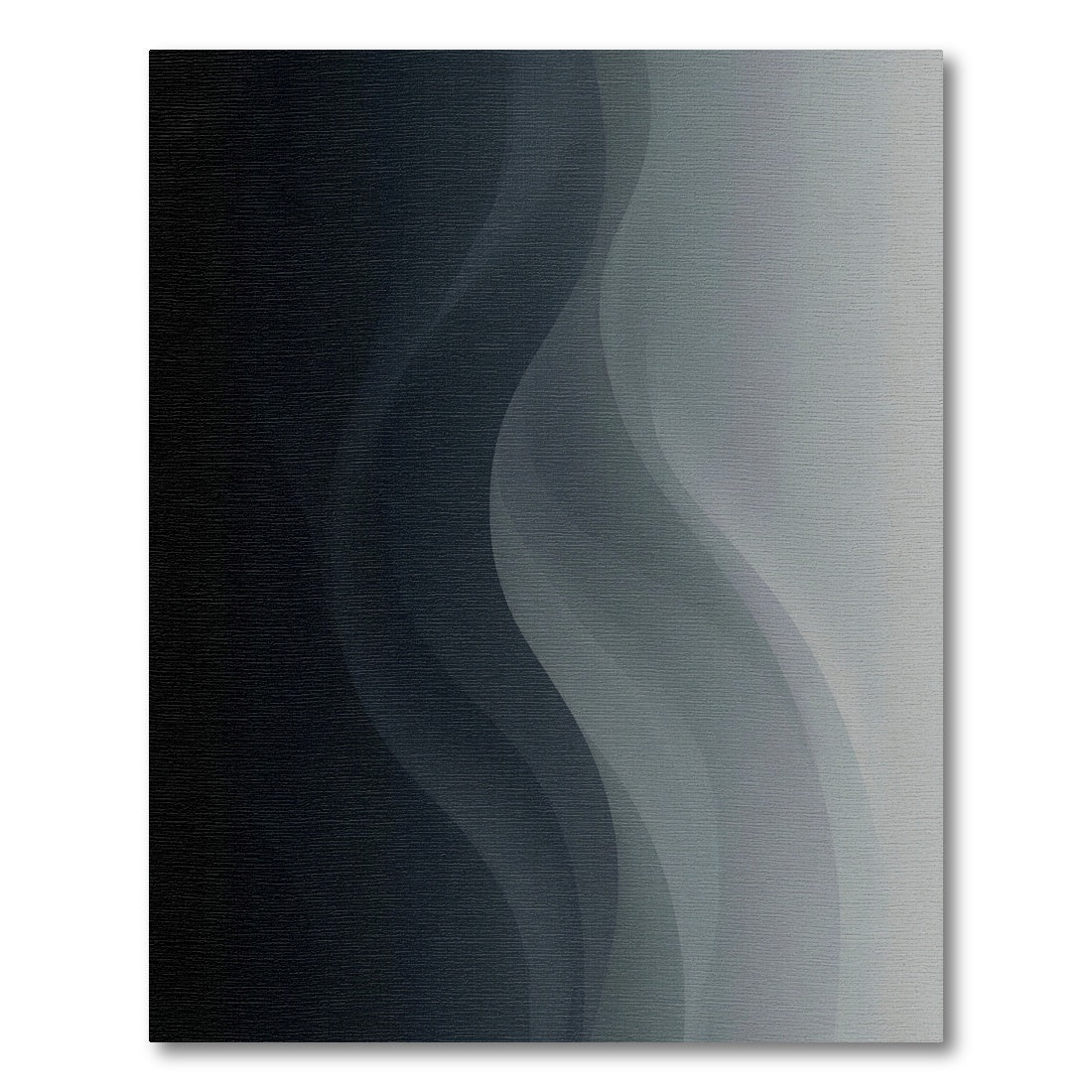 Minimalist Monochrome Gray Wavy Gradient Rug