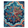 Celestial Star Tropical Wave Art Rug