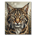 Intense Bobcat Face Wild Animal Rug